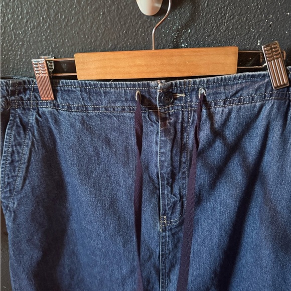 Women’s Eddie Bauer Dark Blue Denim Maxi Skirt with Slit - Picture 2 of 6